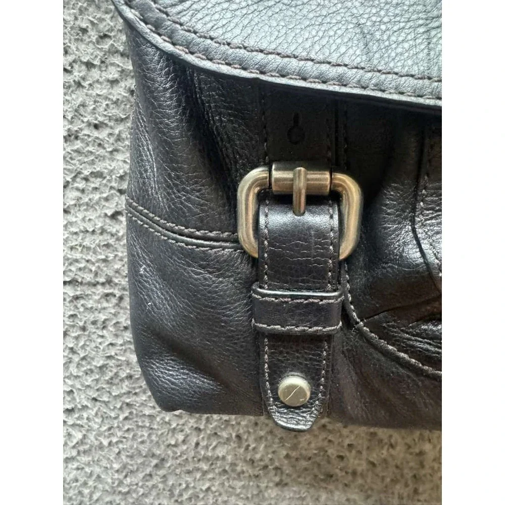 Fossil Maddox Long Live Vintage 1954 Leather Laptop Messenger Bag Black‎